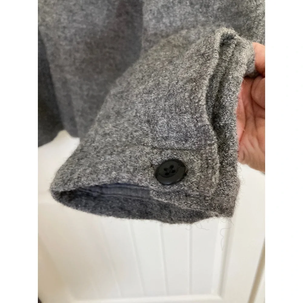 Banana Republic Mens Large Grey Heather Boucle Shirt Jacket Shacket 815253-01